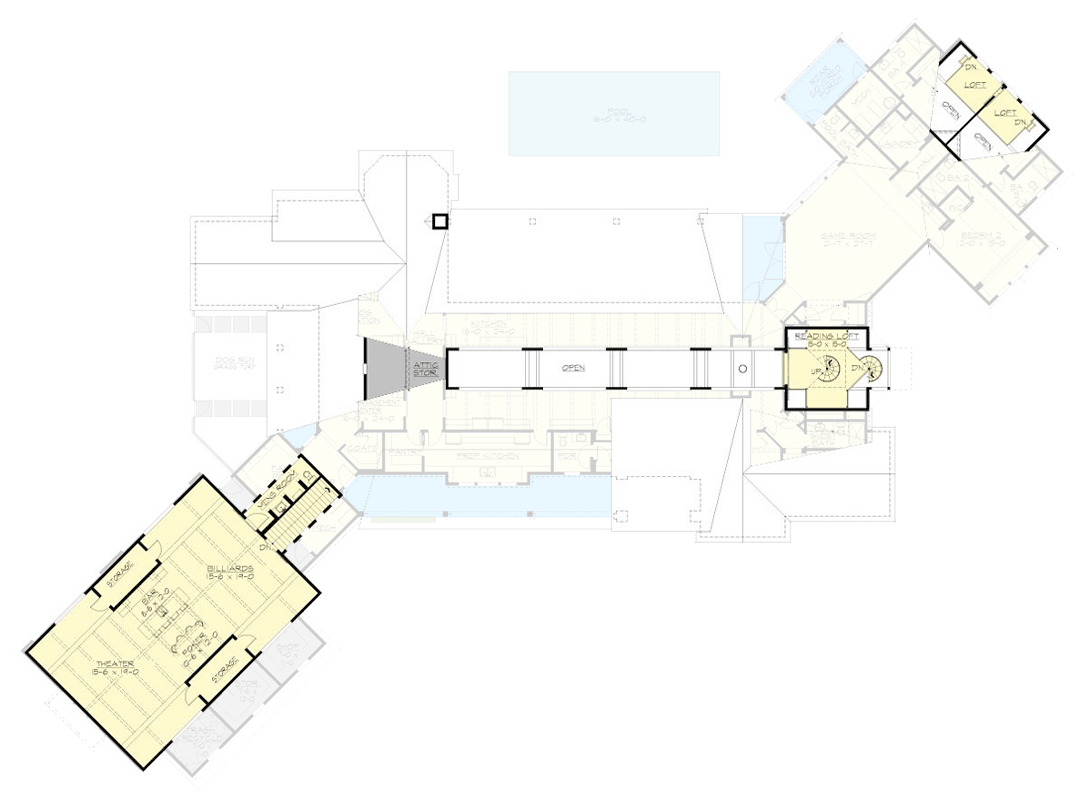 Plan 23963JD: Luxury Modern Farmhouse Plan with 5 Beds and 4-Car Garage - 8300 Sq Ft - Floor Plan - 2nd Floor - Modern Farmhouse, New American