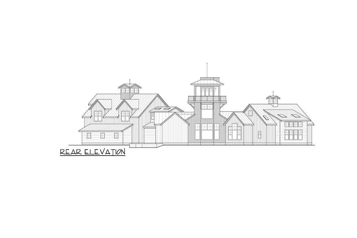 Plan 23963JD: Luxury Modern Farmhouse Plan with 5 Beds and 4-Car Garage - 8300 Sq Ft - Image #27 - Modern Farmhouse, New American