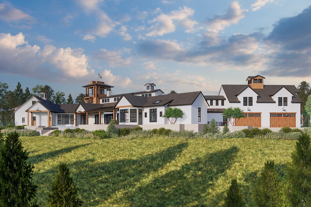 Plan 23963JD: Luxury Modern Farmhouse Plan with 5 Beds and 4-Car Garage - 8300 Sq Ft - Image #4 - Modern Farmhouse, New American