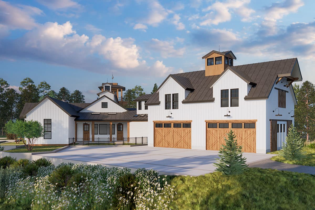 Plan 23963JD: Luxury Modern Farmhouse Plan with 5 Beds and 4-Car Garage - 8300 Sq Ft - Image #5 - Modern Farmhouse, New American