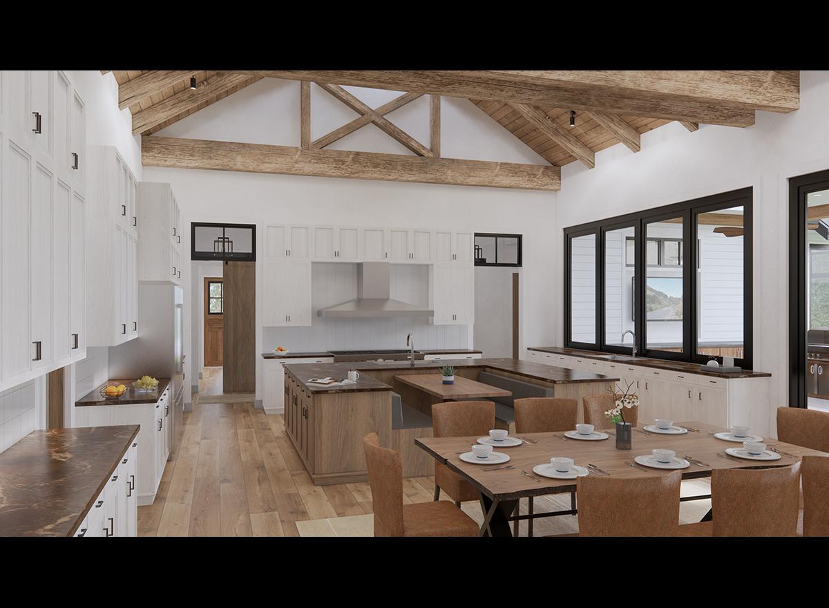 Plan 23963JD: Luxury Modern Farmhouse Plan with 5 Beds and 4-Car Garage - 8300 Sq Ft - Image #8 - Modern Farmhouse, New American