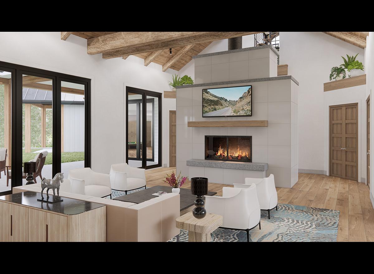 Plan 23963JD: Luxury Modern Farmhouse Plan with 5 Beds and 4-Car Garage - 8300 Sq Ft - Image #9 - Modern Farmhouse, New American