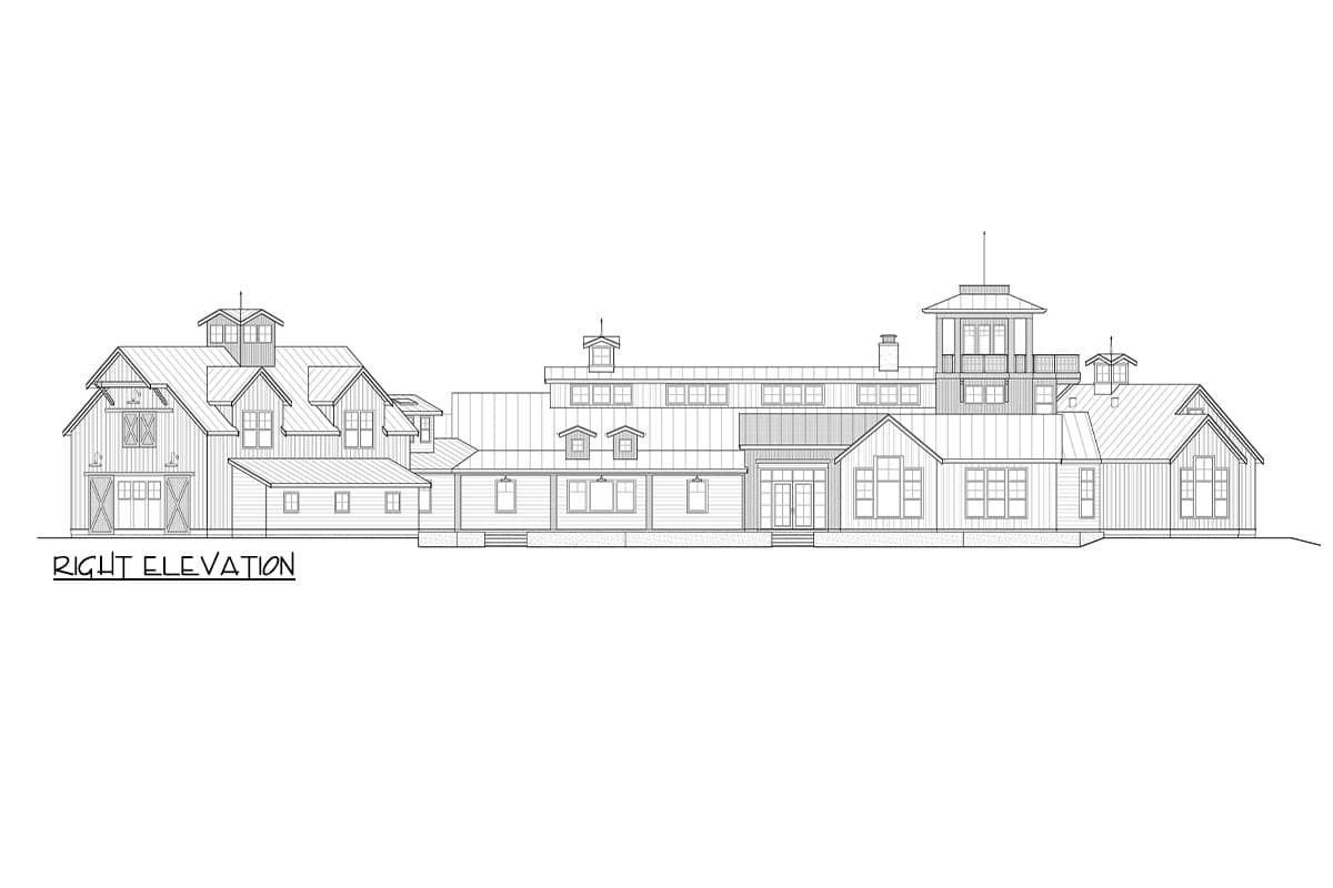 Plan 23963JD: Luxury Modern Farmhouse Plan with 5 Beds and 4-Car Garage - 8300 Sq Ft - Image #28 - Modern Farmhouse, New American