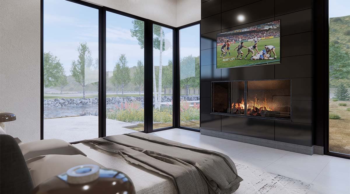 Plan 23964JD: 4-Bed Modern House Plan with Outdoor Living Room and Bar - 5655 Sq Ft - Image #15 - Contemporary, Mid Century Modern, Modern, Northwest