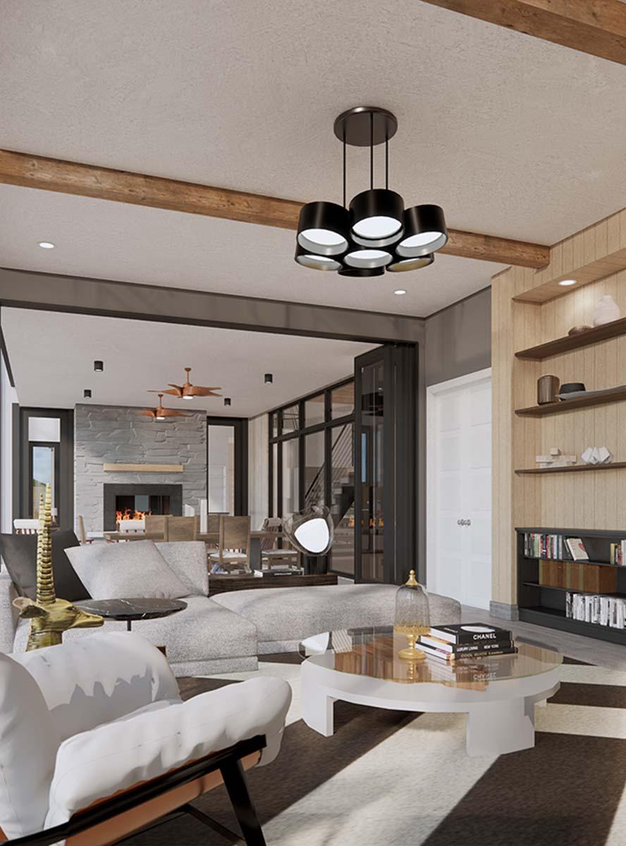 Plan 23965JD: Scandinavian-Inspired Modern House Plan with Flex Room and 3-Car Garage - 5185 Sq Ft - Image #5 - Contemporary, Modern, Northwest, Scandinavian