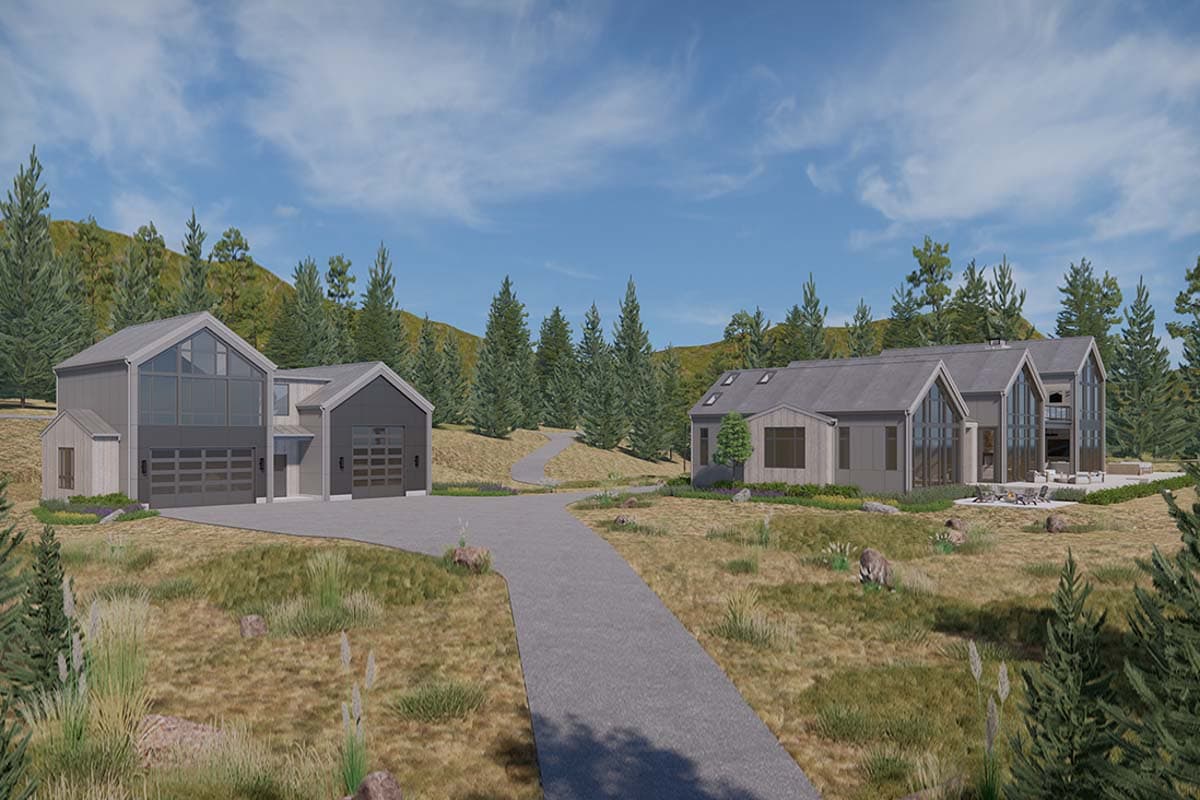 Plan 23965JD: Scandinavian-Inspired Modern House Plan with Flex Room and 3-Car Garage - 5185 Sq Ft - Image #12 - Contemporary, Modern, Northwest, Scandinavian