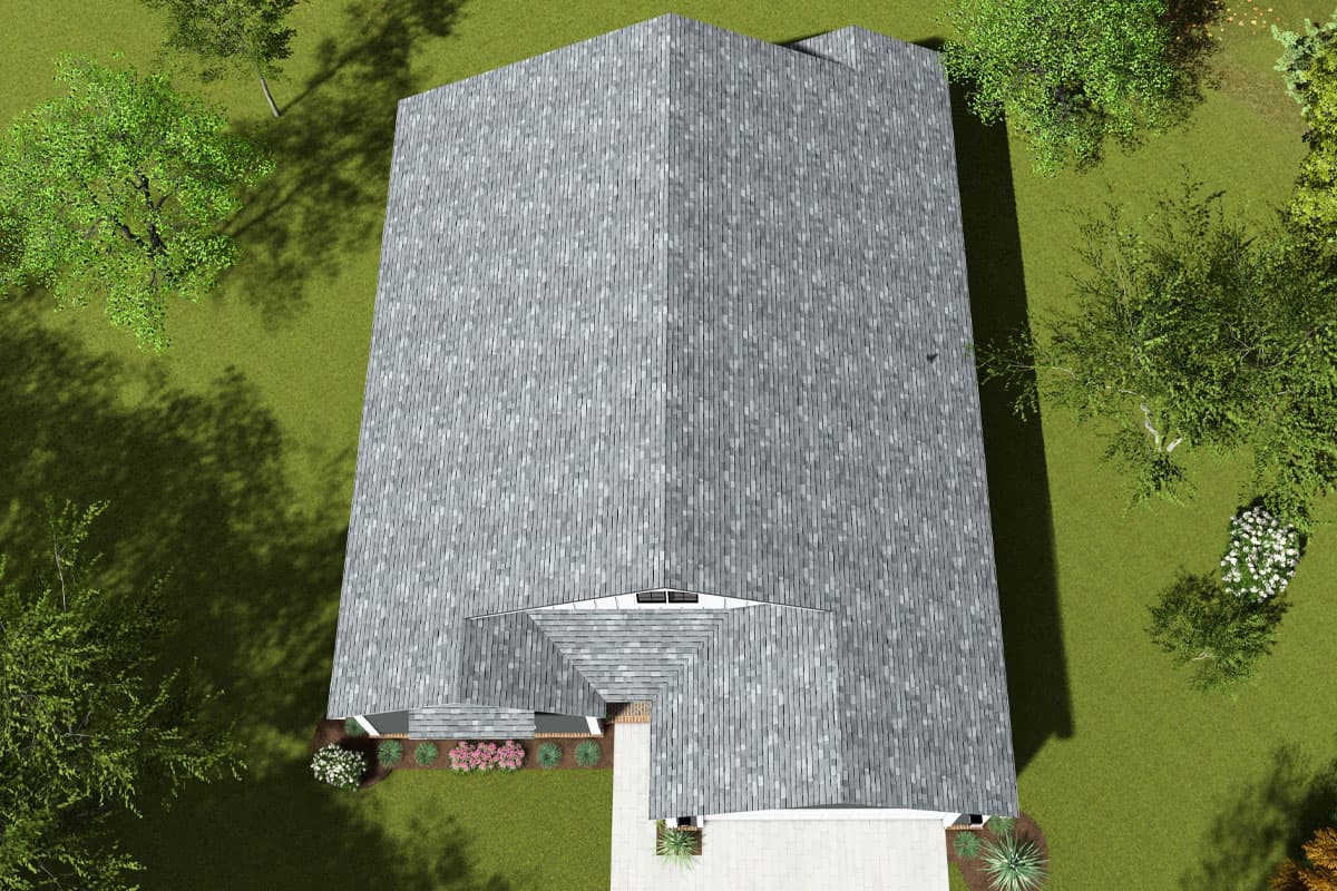 Plan 52342WM: Split Bedroom New American House Plan Cottage with 2-Car Garage - 1400 Sq Ft - Image #7 - Cottage, Country, New American, Traditional