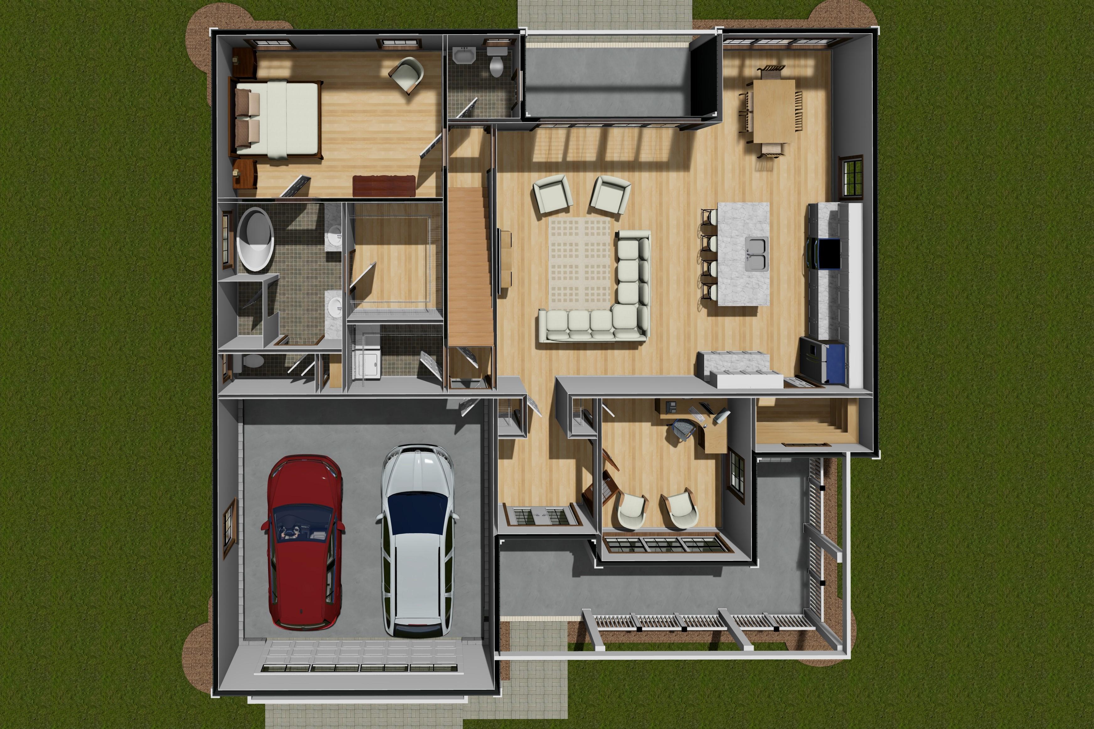 Plan 52343WM: 3-Bed Farmhouse House Plan with Bonus Game Room - 1983 Sq Ft - Image #8 - Country, Farmhouse, Traditional
