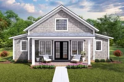 Shingle-Style Cottage with 2-Beds and a Vaulted Ceiling - 1049 Sq Ft