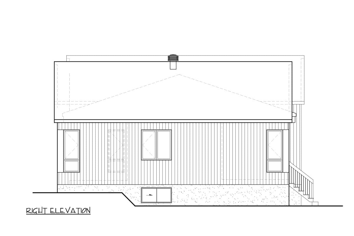Plan 801163PM: Scandinavian-Inspired 2-Bed House Plan with Open Concept Layout - 1393 Sq Ft - Image #5 - Contemporary, Modern, Scandinavian