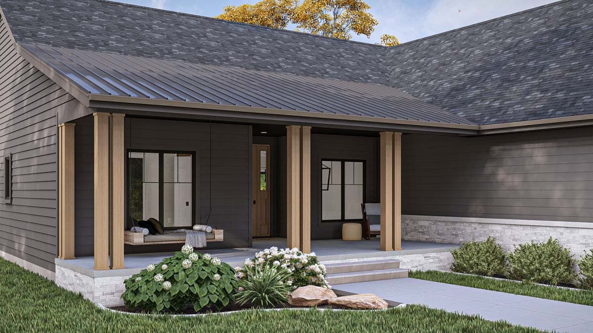 Plan 623341DJ: Country House Plan with 3-Car Garage and Island Kitchen - 1785 Sq Ft - Image #17 - Country, Farmhouse, Ranch