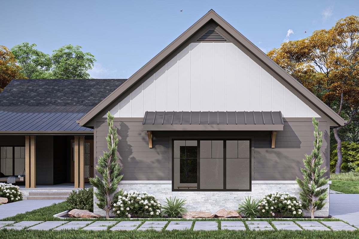 Plan 623341DJ: Country House Plan with 3-Car Garage and Island Kitchen - 1785 Sq Ft - Image #24 - Country, Farmhouse, Ranch