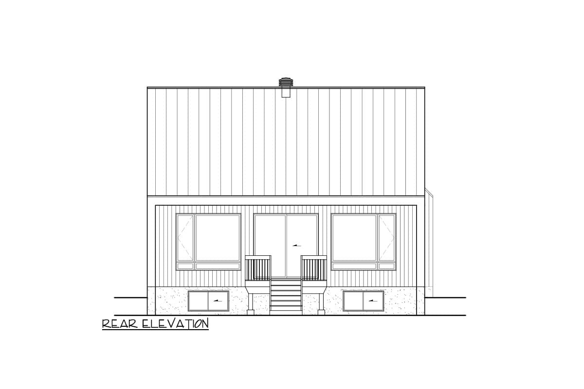 Plan 801164PM: Scandinavian 2-Bed House Plan with Small Footprint - 1340 Sq Ft - Image #4 - Contemporary, Scandinavian