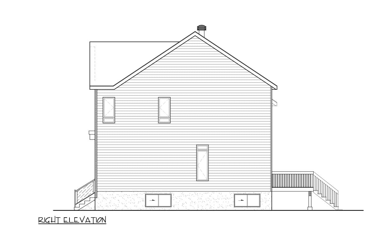 Plan 801167PM: Contemporary 2-Story House Plan with 3 Upstairs Beds and Home Office - 1852 Sq Ft - Image #5 - Contemporary, New American, Transitional