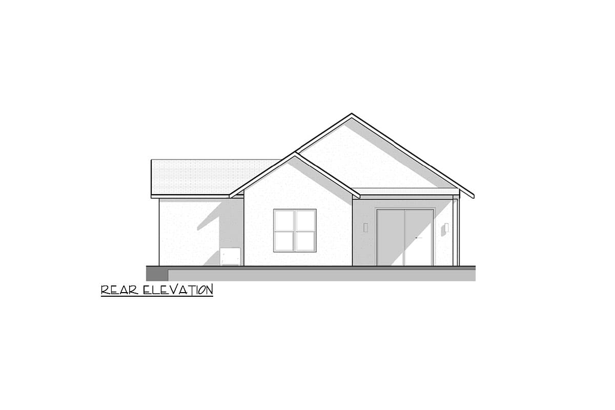 Plan 380015ASH: 3 Bed Small House Plan with 1-Car Garage - 1635 Sq Ft - Image #5 - Cabin, Country, Traditional