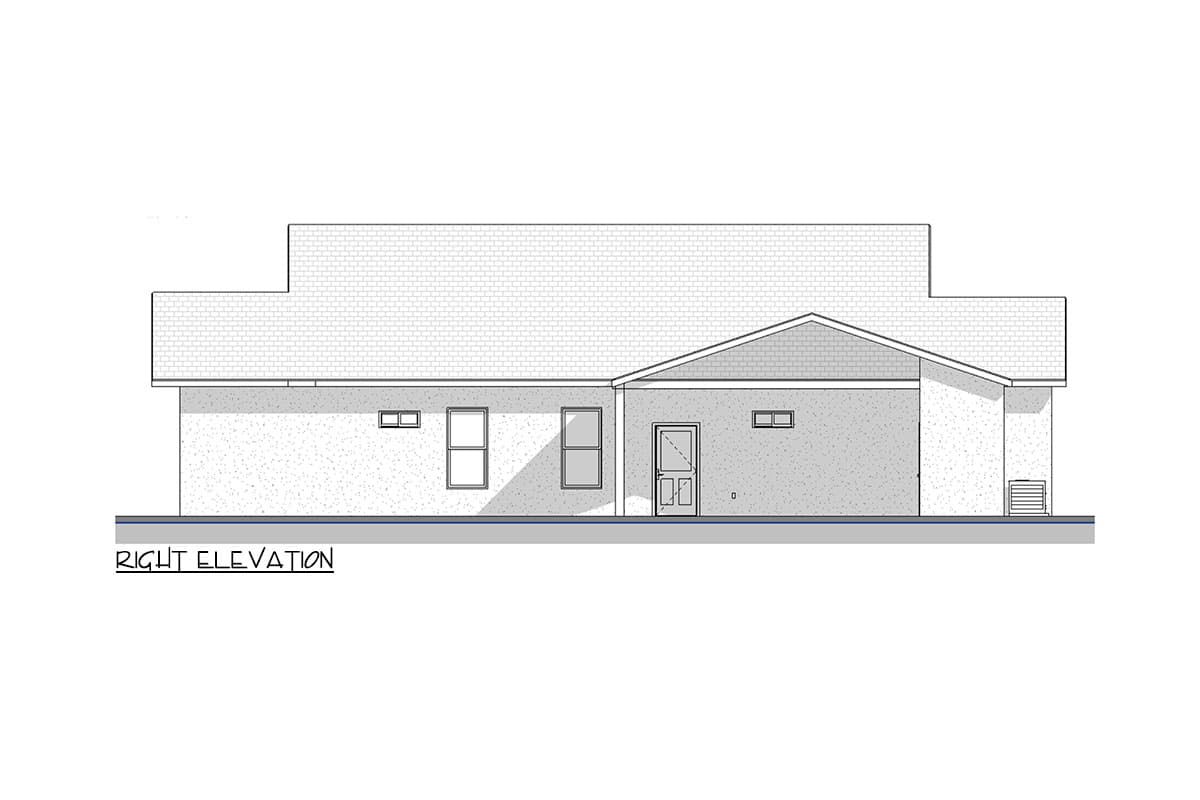 Plan 380015ASH: 3 Bed Small House Plan with 1-Car Garage - 1635 Sq Ft - Image #6 - Cabin, Country, Traditional