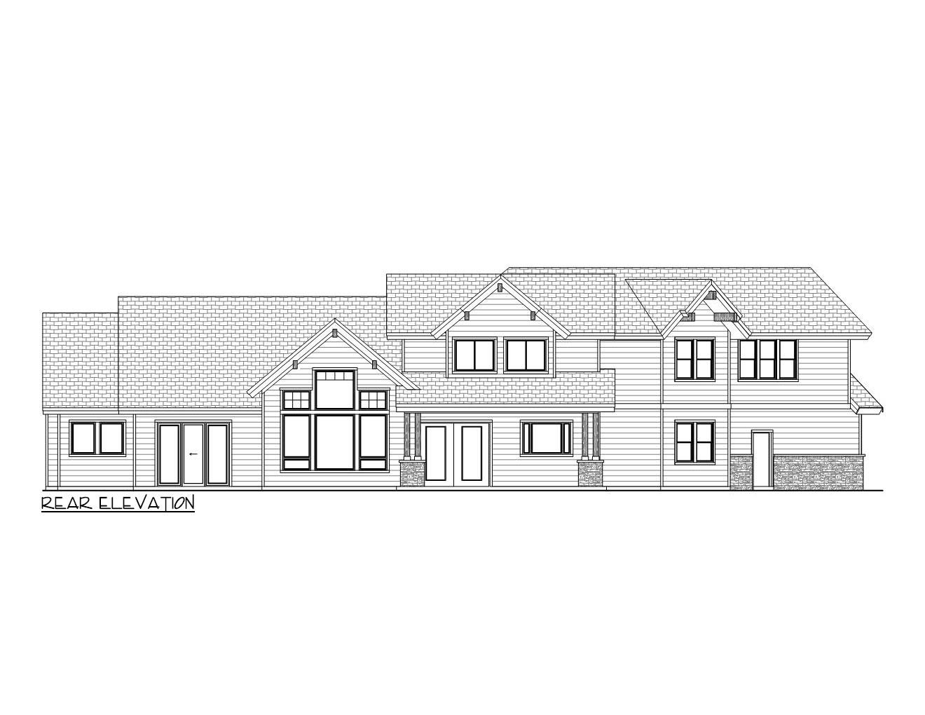 Plan 580075DFT: Mountain Craftsman House Plan with 5 Beds and an Angled Garage - 3702 Sq Ft - Image #4 - Craftsman, Mountain
