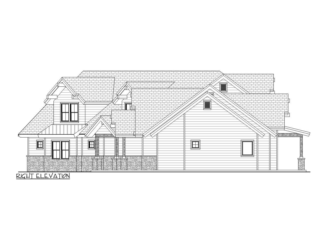 Plan 580075DFT: Mountain Craftsman House Plan with 5 Beds and an Angled Garage - 3702 Sq Ft - Image #5 - Craftsman, Mountain