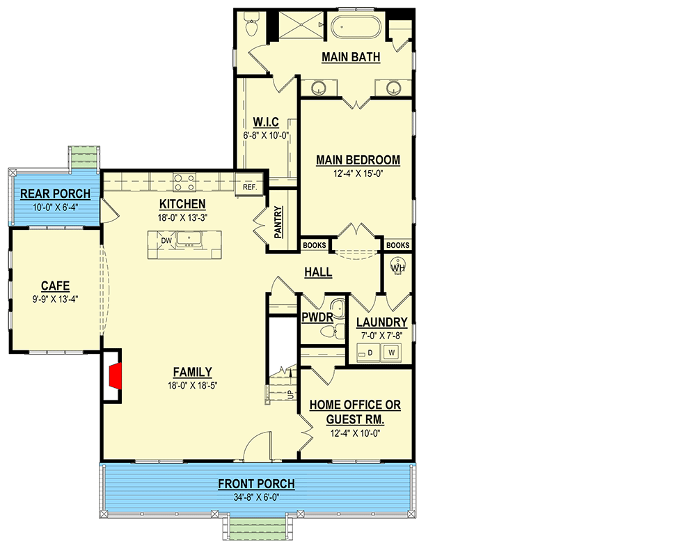 Plan 83660CRW: 3-Bed Modern Farmhouse with 2-Car Garage Option - 2380 Sq Ft - Floor Plan - Main Level - Country, Farmhouse, Modern Farmhouse, New American