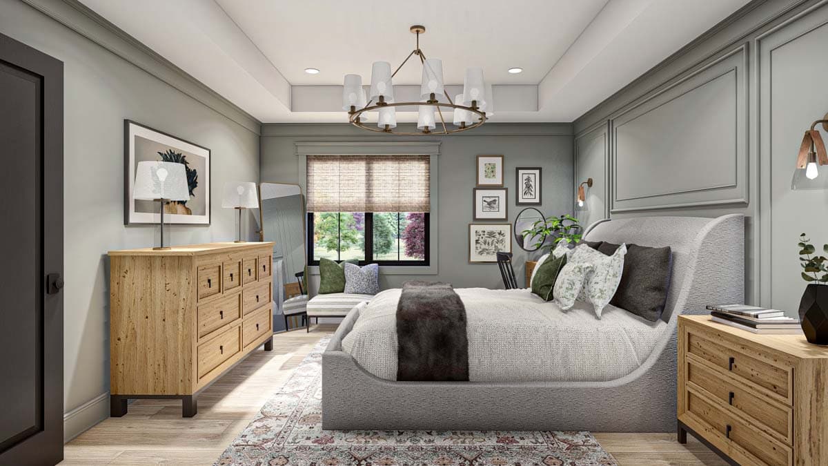 Plan 623342DJ: Duplex House Plan with Side-By-Side 3-Bedroom Units - 1277 Sq Ft Each - Image #9 - Modern Farmhouse, New American, Traditional