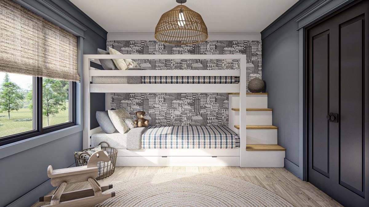 Plan 623342DJ: Duplex House Plan with Side-By-Side 3-Bedroom Units - 1277 Sq Ft Each - Image #12 - Modern Farmhouse, New American, Traditional