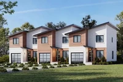 Modern Triplex House Plan with 3 Bedroom Units - 1277 Sq Ft Each