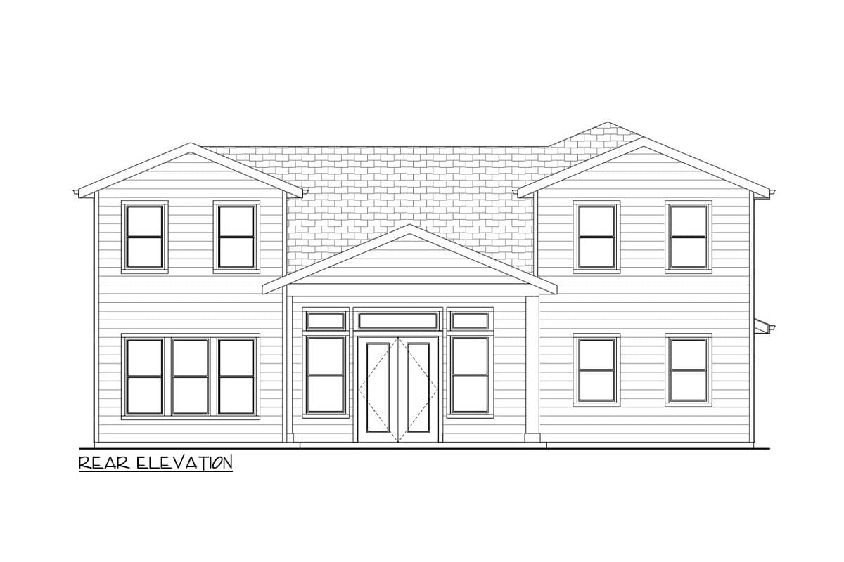 Plan 580084DFT: Two-Story Craftsman Home Plan with Bonus Space and Den - 3354 Sq Ft - Image #4 - Country, Craftsman, New American, Traditional