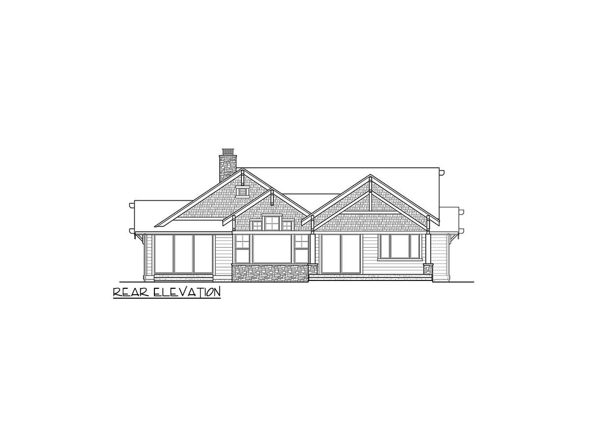 Plan 23967JD: One-Level Mountain Craftsman House Plan with 3 Beds - 2230 Sq Ft - Image #4 - Craftsman, Mountain