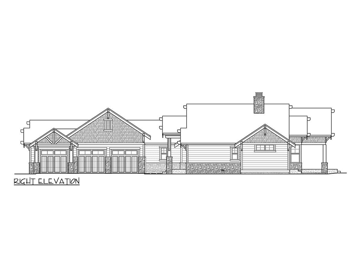 Plan 23967JD: One-Level Mountain Craftsman House Plan with 3 Beds - 2230 Sq Ft - Image #5 - Craftsman, Mountain