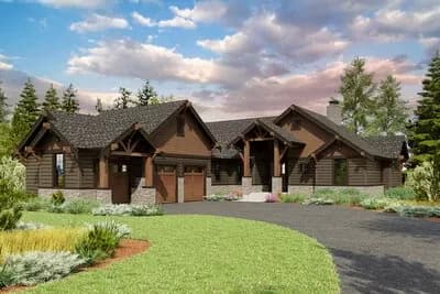 One-Level Mountain Craftsman House Plan with 3 Beds - 2230 Sq Ft