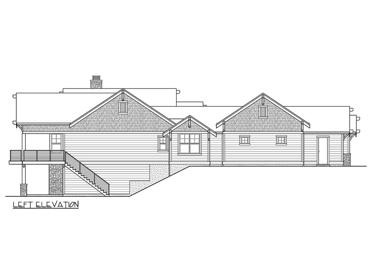 Plan 23968JD: Mountain Craftsman House Plan with Finished Basement - 3365 Sq Ft - Image #4 - Craftsman, Mountain
