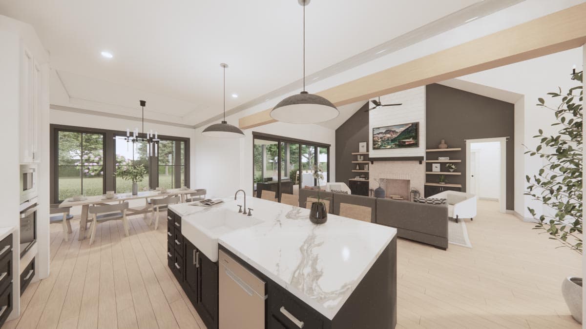 Plan 56544SM: 4-Bed Modern Farmhouse Plan with Optionally Finished Bonus Room - 2578 Sq Ft - Image #11 - Country, Farmhouse, Modern Farmhouse, New American