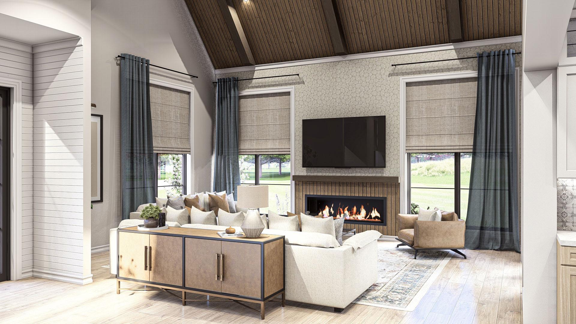 Plan 623344DJ: Cottage-Style House Plan with Courtyard and Covered Patio - 2508 Sq Ft - Image #12 - Cottage, European, Transitional, Tudor