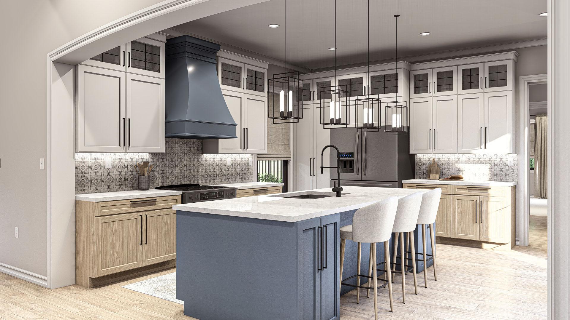 Plan 623344DJ: Cottage-Style House Plan with Courtyard and Covered Patio - 2508 Sq Ft - Image #9 - Cottage, European, Transitional, Tudor