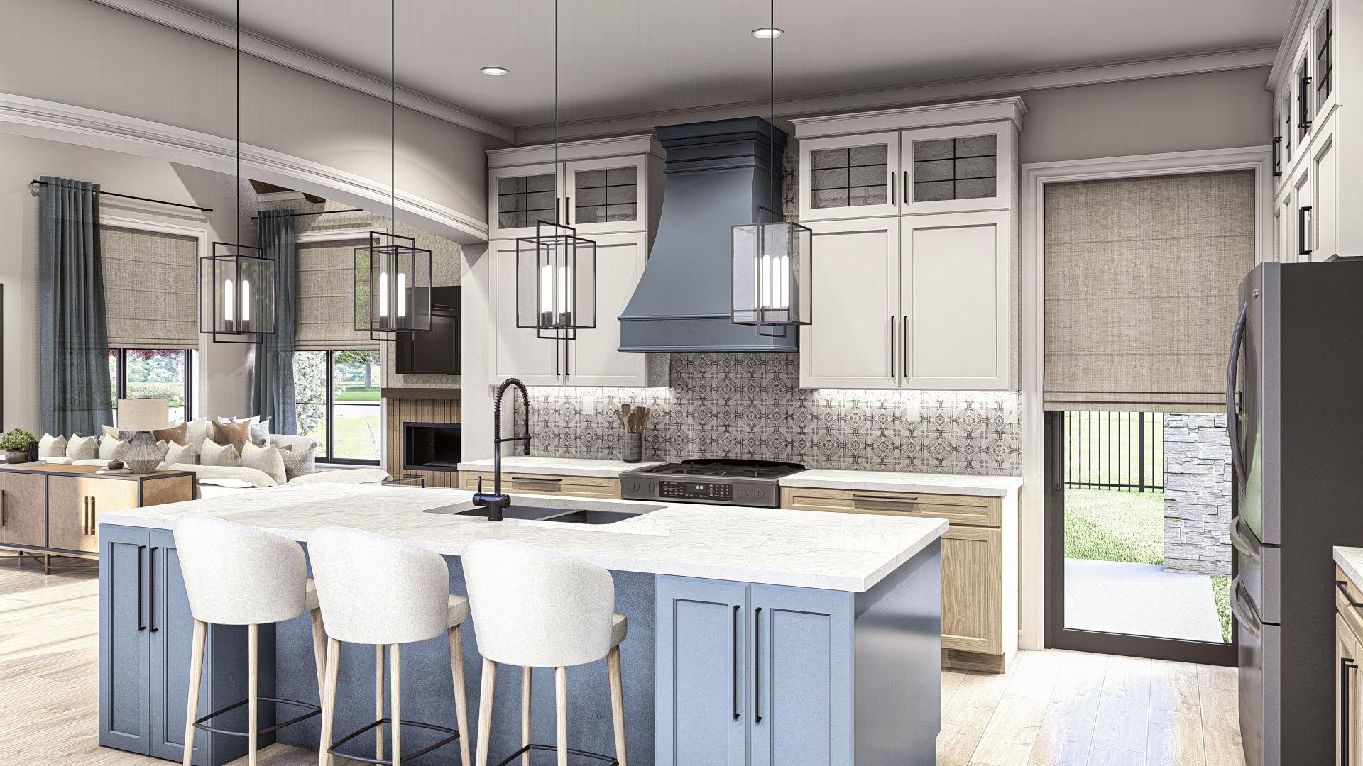 Plan 623344DJ: Cottage-Style House Plan with Courtyard and Covered Patio - 2508 Sq Ft - Image #10 - Cottage, European, Transitional, Tudor