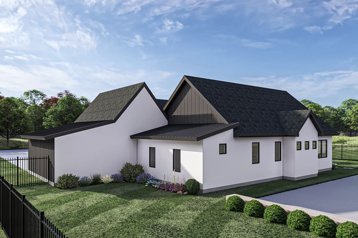 Plan 623344DJ: Cottage-Style House Plan with Courtyard and Covered Patio - 2508 Sq Ft - Image #6 - Cottage, European, Transitional, Tudor