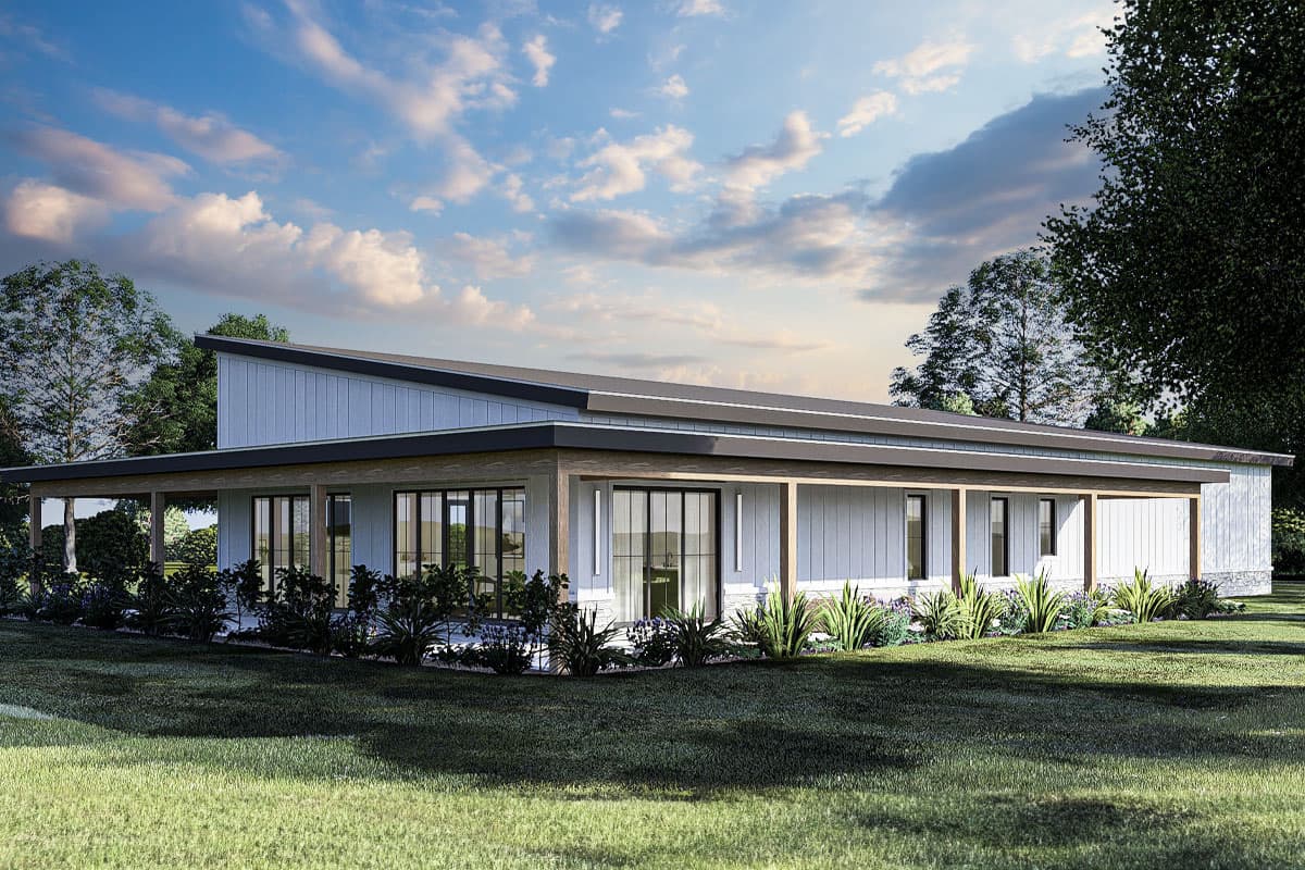 Plan 623345DJ: 3-Bedroom Barndominium-Style Modern Ranch House Plan with Oversized Garage Workshop - Image #5 - Barndominium, Country, Modern