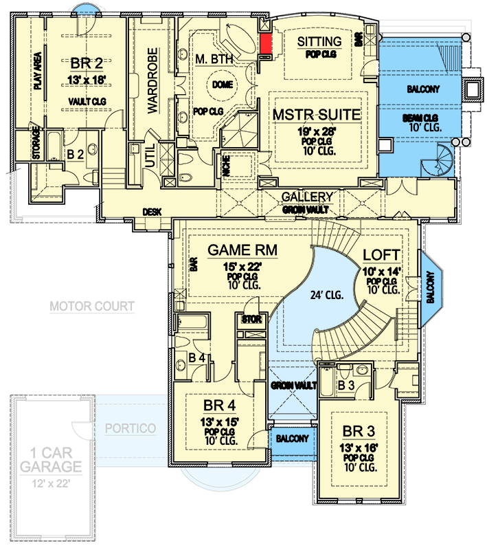 Plan 36148TX: Rustically Elegant Luxury House Plan - Floor Plan - 2nd Floor - European, Hill Country, Mediterranean, Tuscan