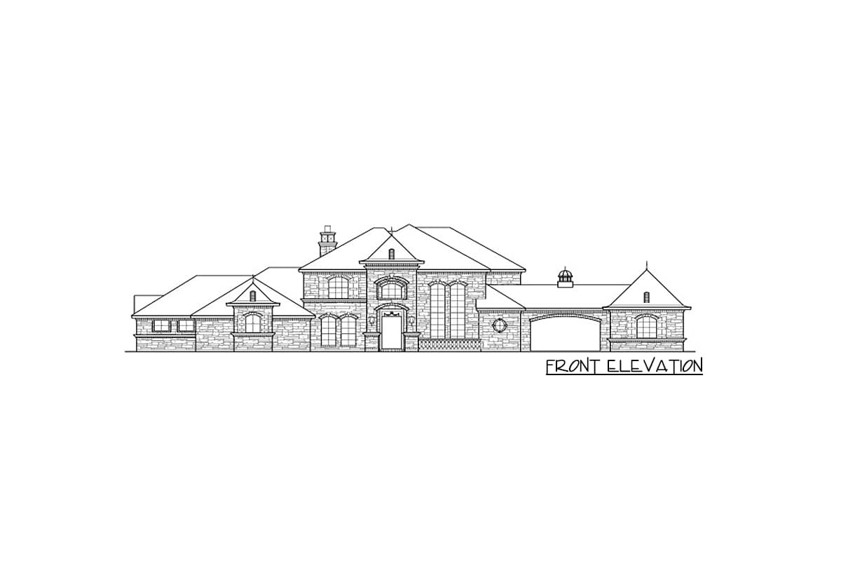 Plan 36157TX: Dramatic Manor Home Plan - Image #33 - European, French Country