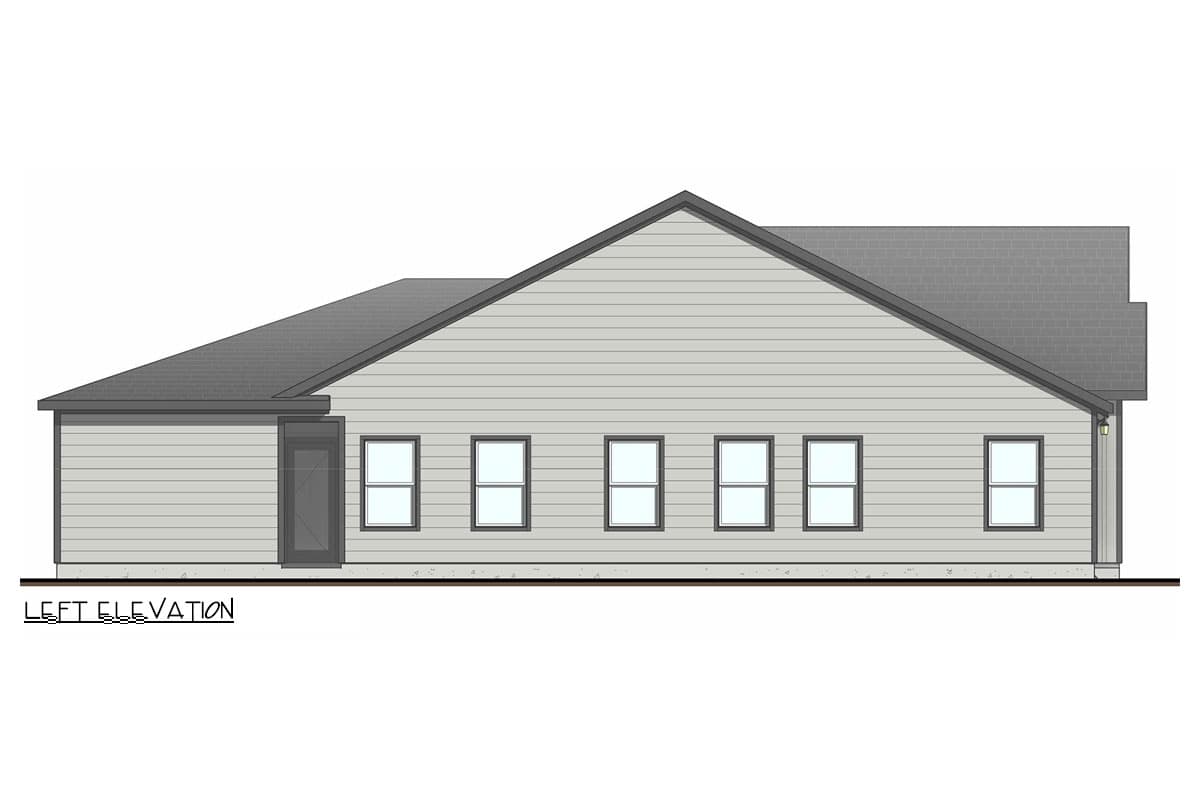 Plan 100324GHR: New American Duplex House Plan with 3 Bed 2 Bath Units - 1143 Sq Ft - Image #4 - Country, New American, Traditional