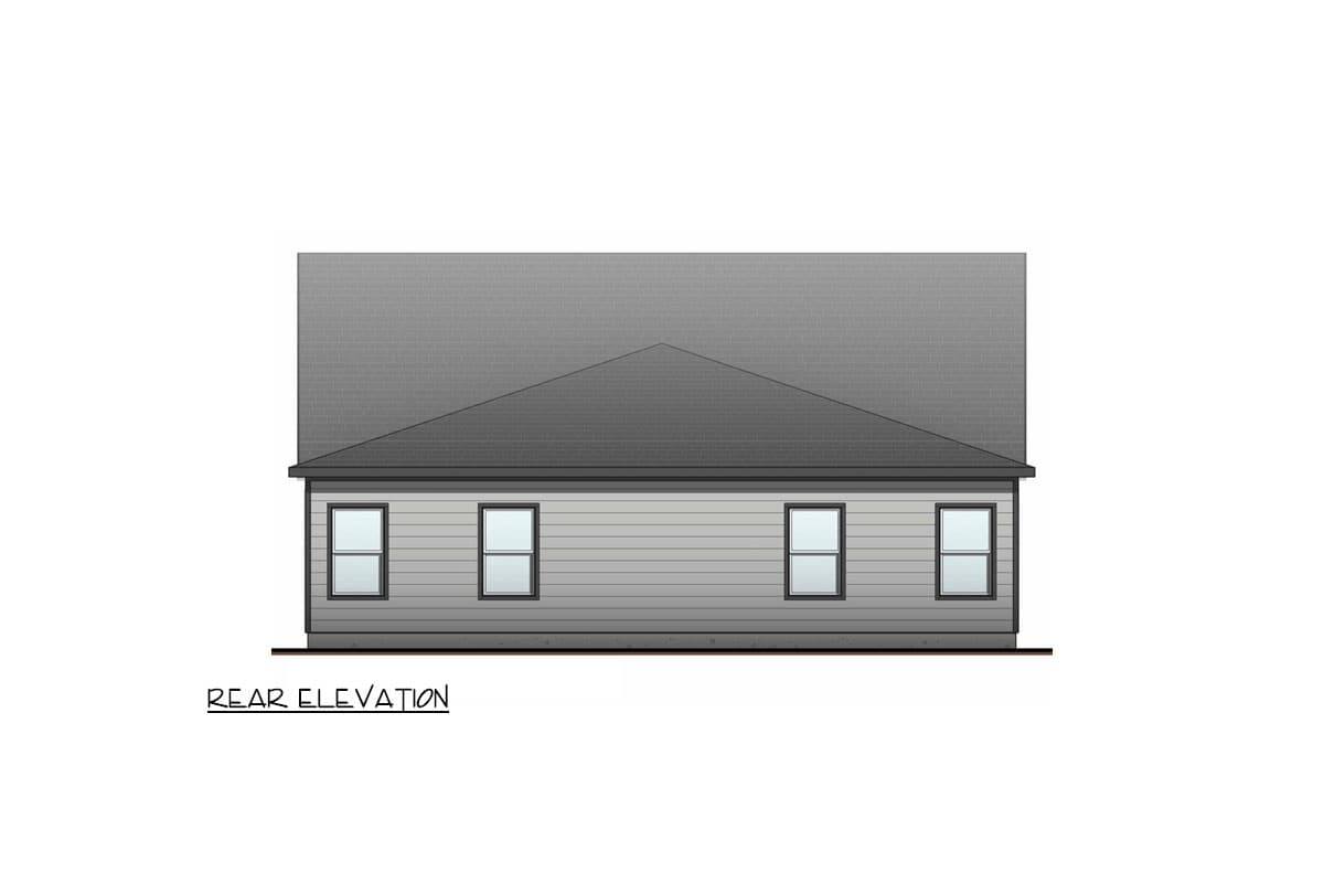 Plan 100324GHR: New American Duplex House Plan with 3 Bed 2 Bath Units - 1143 Sq Ft - Image #5 - Country, New American, Traditional