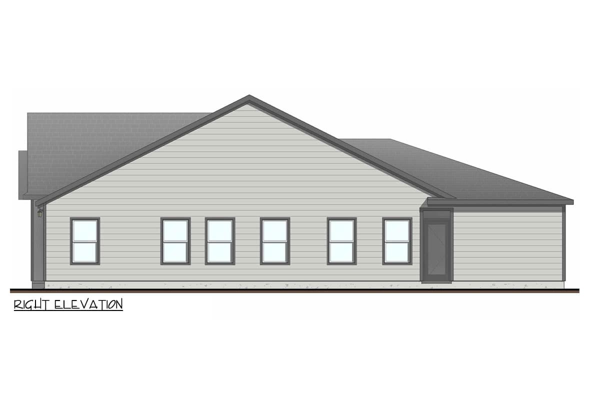 Plan 100324GHR: New American Duplex House Plan with 3 Bed 2 Bath Units - 1143 Sq Ft - Image #6 - Country, New American, Traditional