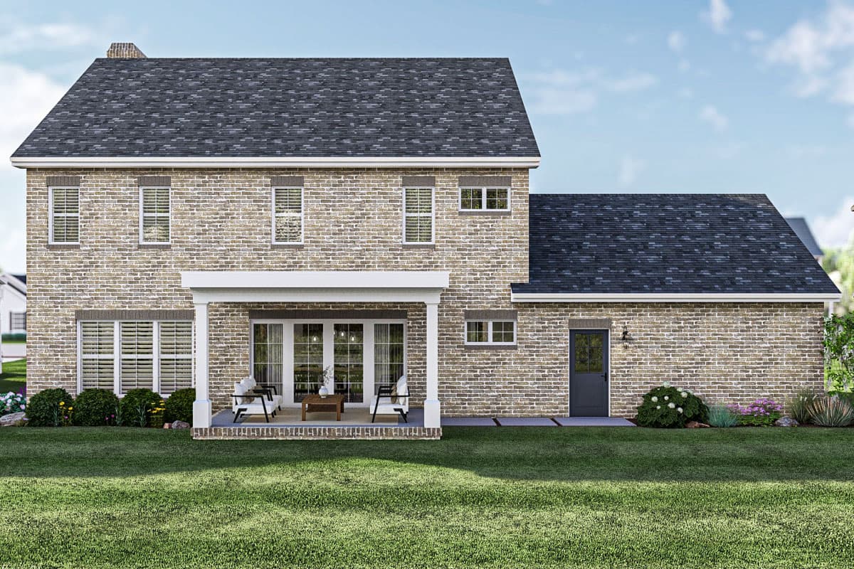 Plan 623347DJ: Two-Story Colonial House Plan with Stacked Front Porches - 2544 Sq Ft - Image #5 - Colonial, Country, Traditional