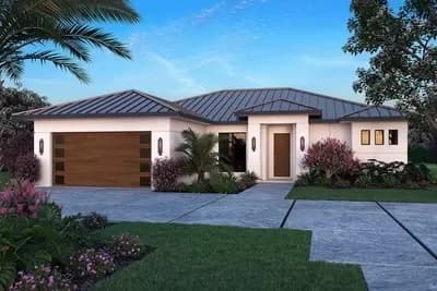 Coastal Contemporary House Plan with Flex and Dining Rooms - 1960 Sq Ft