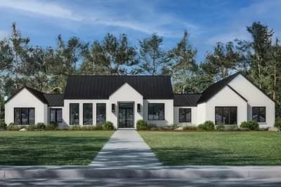 Transitional One-Story House Plan with Scandinavian Vibe - 2650 Sq Ft