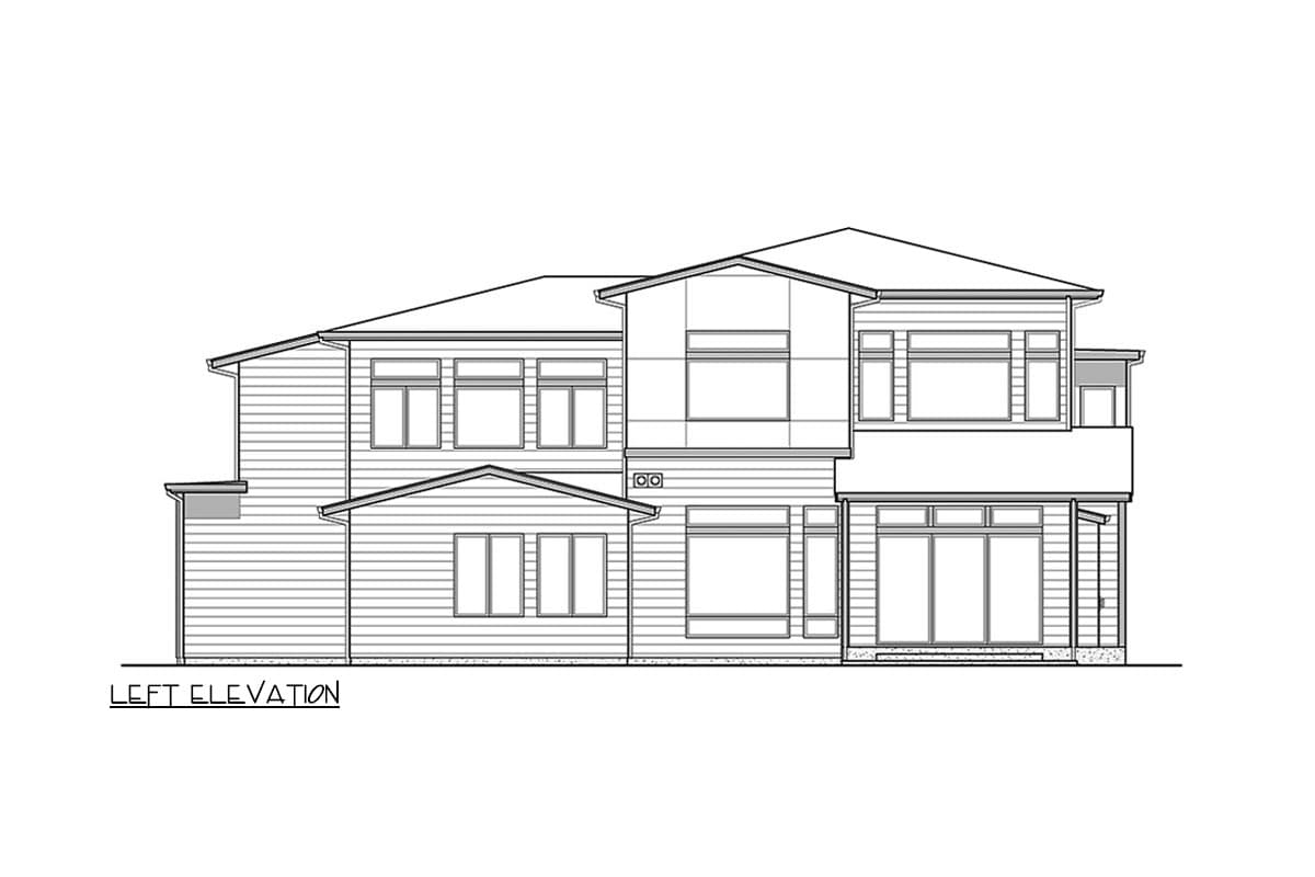Plan 23969JD: Modern Northwest-Style House Plan with Two Dens and a Bonus Room - 4255 Sq Ft - Image #5 - Contemporary, Modern, Northwest