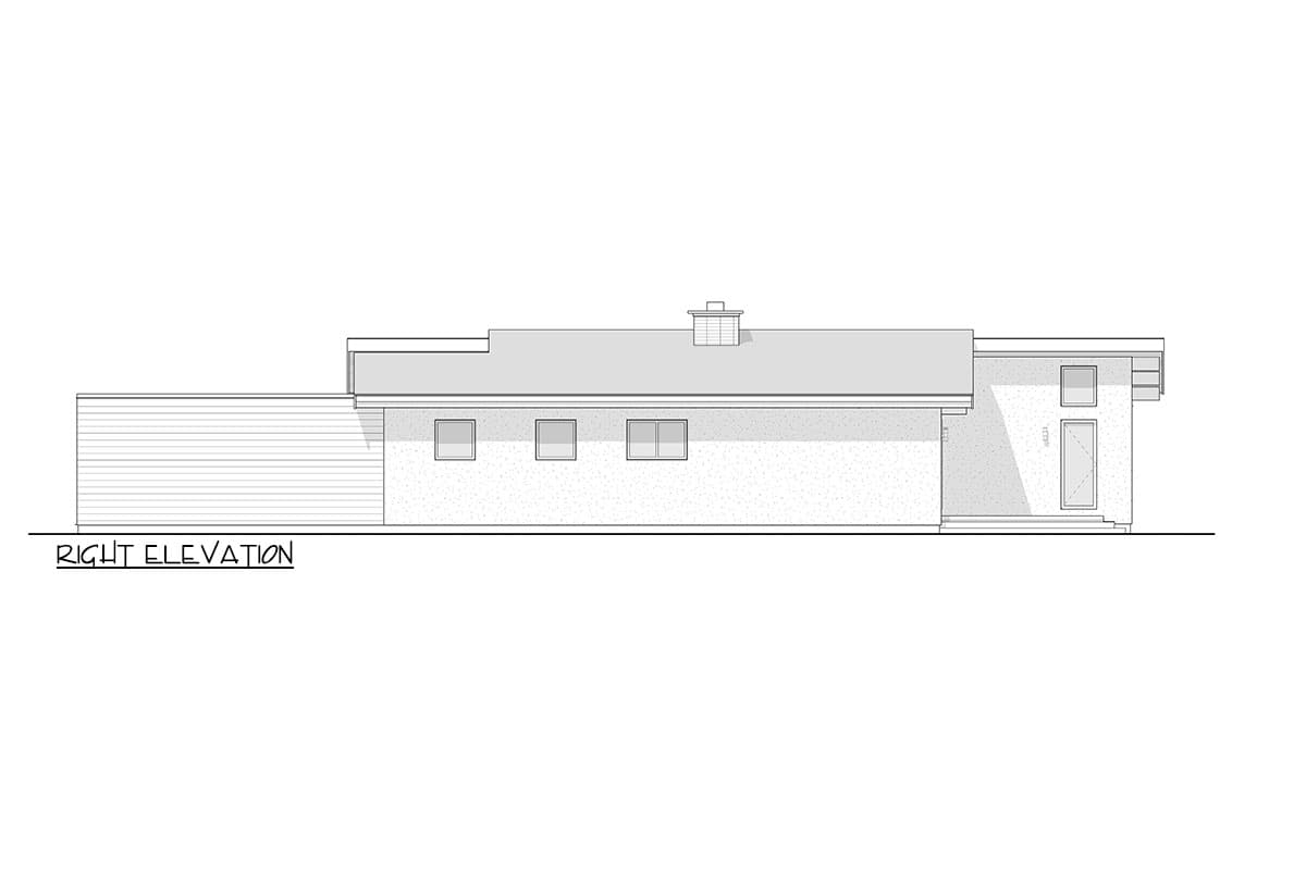 Plan 270096AF: Mid-Century Modern House Plan with Entry Courtyard - 1901 Sq Ft - Image #23 - Contemporary, Mid Century Modern, Modern