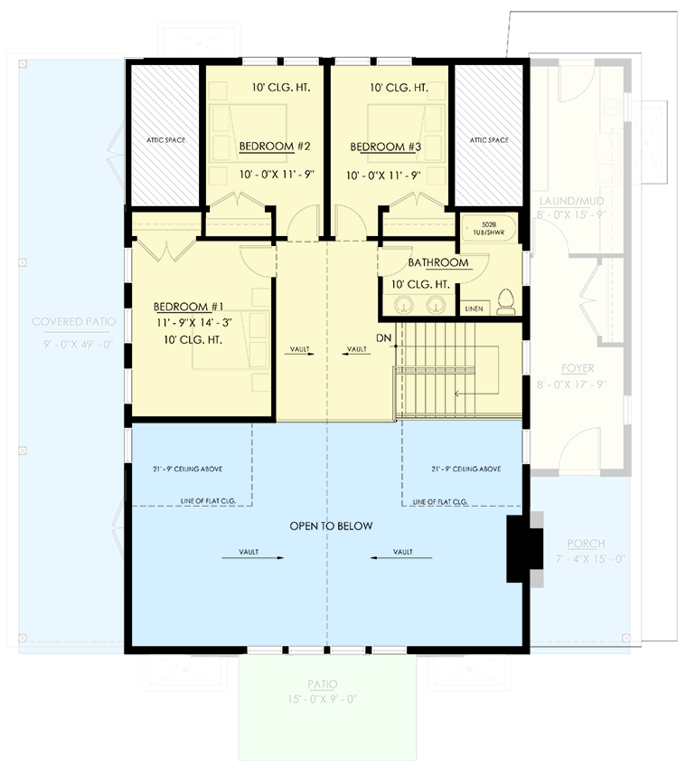 Plan 270097AF: Barndominium-Style Modern Farmhouse House Plan with Vaulted Ceiling - 2790 Sq Ft - Floor Plan - 2nd Floor - Barndominium, Country, Craftsman, Farmhouse, Modern Farmhouse