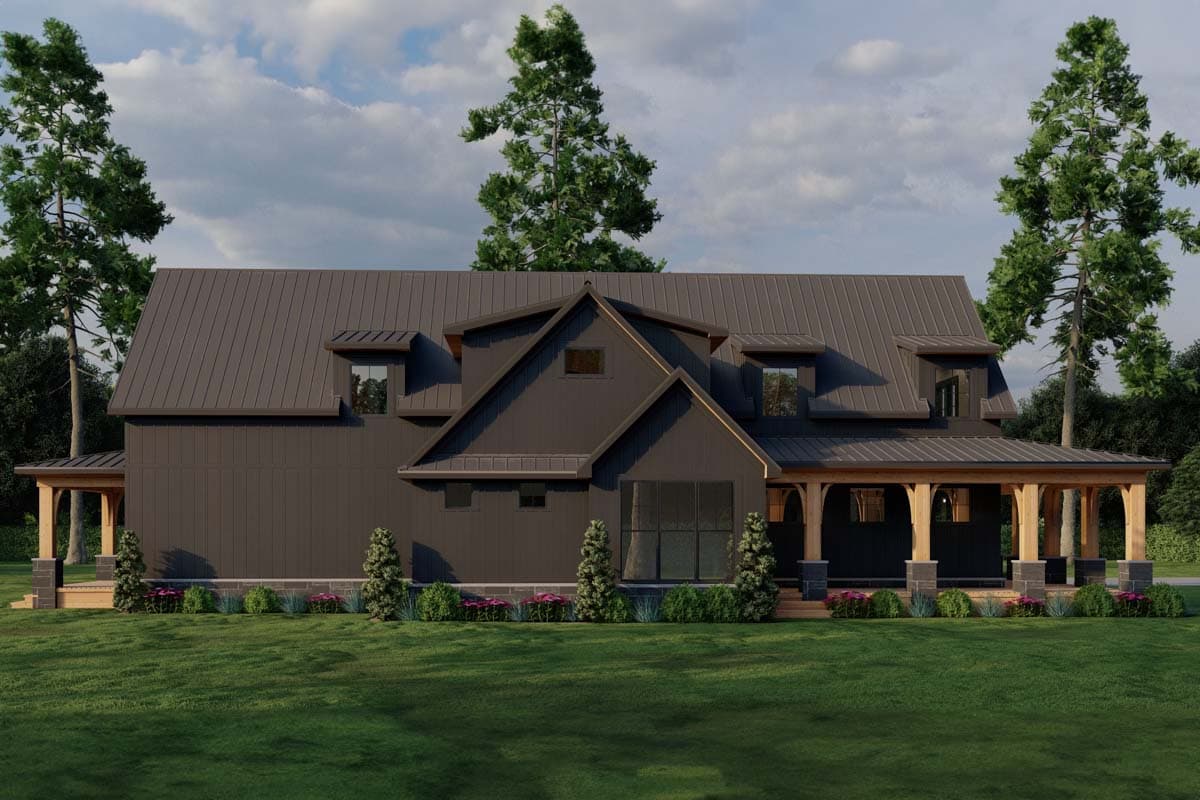 Plan 70883MK: Modern Farmhouse with Wrap Around Porch and Detached Garage - 3033 Sq Ft - Image #35 - Country, Farmhouse, Modern Farmhouse