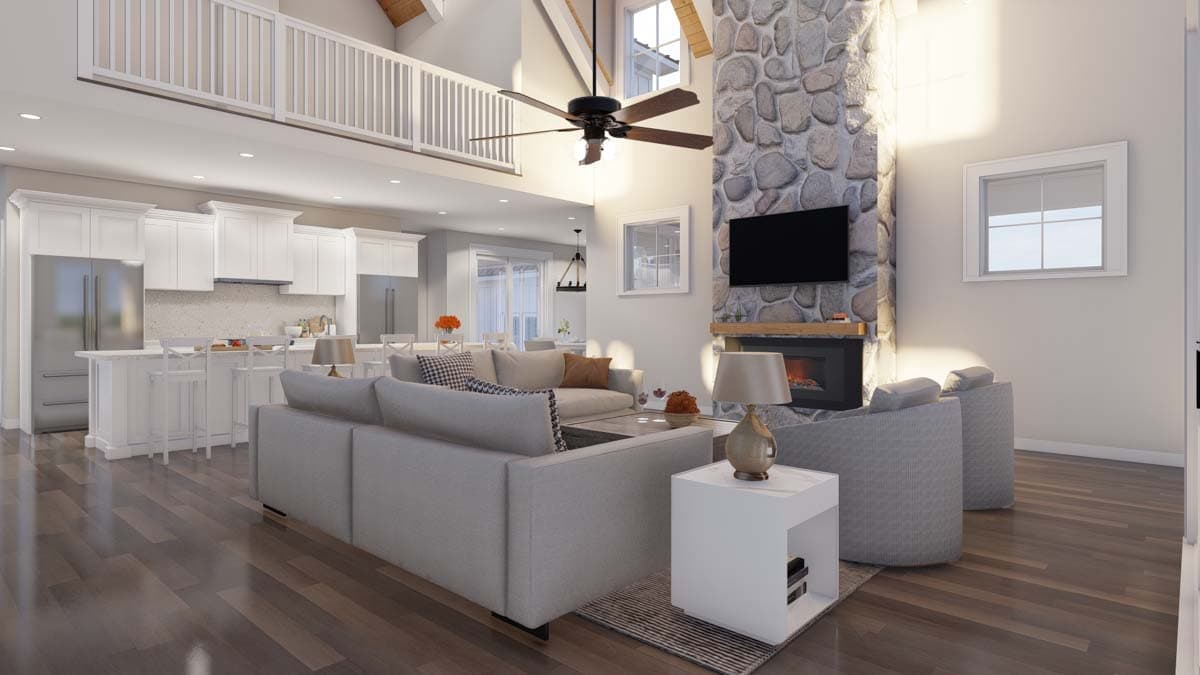 Plan 70883MK: Modern Farmhouse with Wrap Around Porch and Detached Garage - 3033 Sq Ft - Image #7 - Country, Farmhouse, Modern Farmhouse